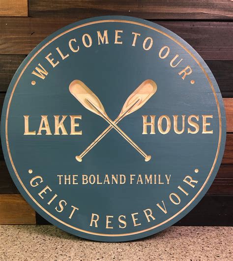 personalized lake house metal signs|outdoor lake house signs personalized.